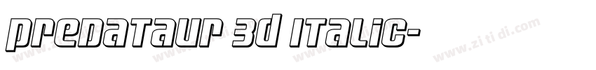 Predataur 3D Italic字体转换